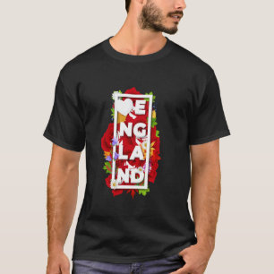Bloemen van Engeland Rode Tudor Roos Woordkunst En T-shirt