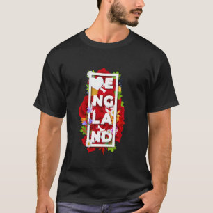 Bloemen van Engeland Rode Tudor Roos Woordkunst En T-shirt