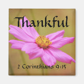 Bloemen van Faith 2 Corinthians Cosmos Magnet (Voorkant)