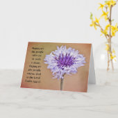 Bloemen van Faith Bachelors Button Psalm Kaart (Gele Bloem)