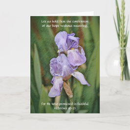 Bloemen van Faith Hebrews 10:23 Noot Kaart