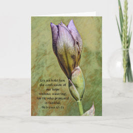 Bloemen van Faith Iris Bud Promise Kaart