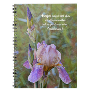 Bloemen van Faith Iris Comfort Prayer Notitieboek