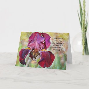 Bloemen van Faith Iris Flowers Thoughts Kaart
