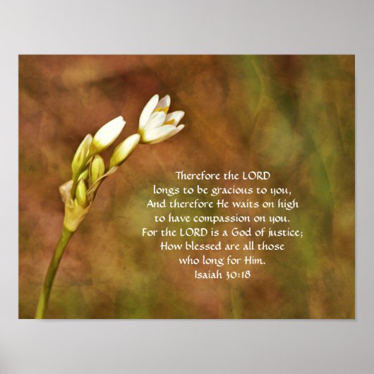 Bloemen van Faith Isaiah 30:8 Art Poster (Voorkant)