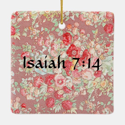 Bloemen van Faith Isaiah Poinsettia Ornament (Achterkant)