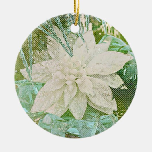 Bloemen van Faith Isaiah Poinsettia Ornament (Voorkant)