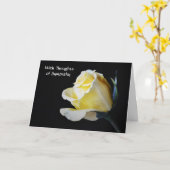 Bloemen van Faith Ivory Roos Sympathiakaart Kaart (Gele Bloem)