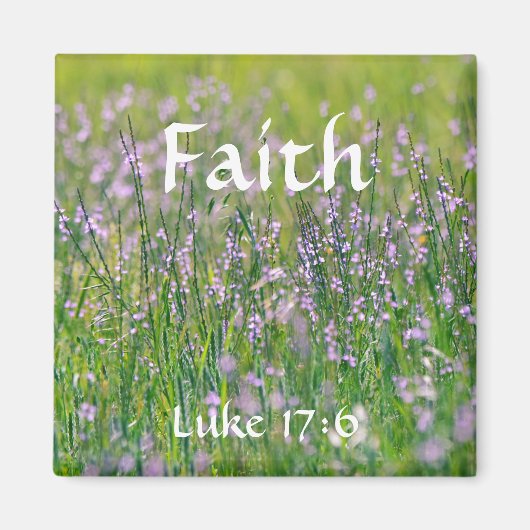 Bloemen van Faith Luke 17:6 Wildflower Magnet (Voorkant)
