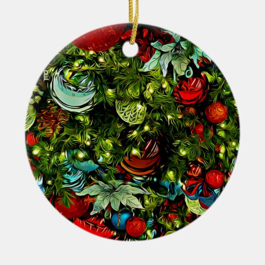 Bloemen van Faith Matthew Poinsettia Ornament (Voorkant)