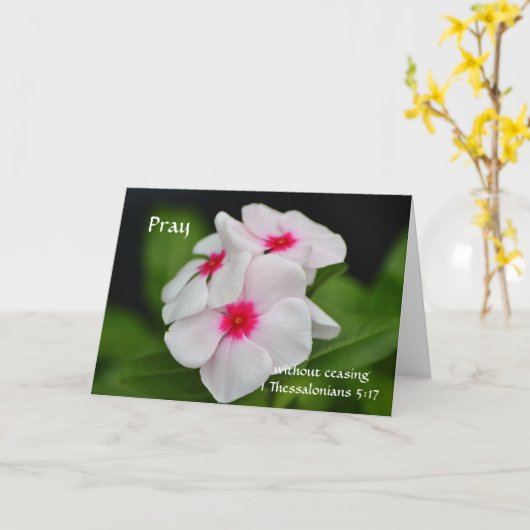 Bloemen van Faith Periwinkle Prayers Kaart (Gele Bloem)