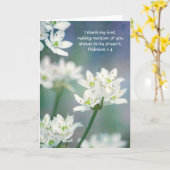 Bloemen van Faith Philemon 1:4 Vriendschapsschip K Kaart (Gele Bloem)