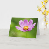 Bloemen van Faith Pink Flower en Scriptkaart Kaart (Gele Bloem)