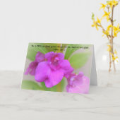 Bloemen van Faith Pink Flower Thinking of You Kaar Kaart (Gele Bloem)