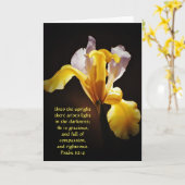 Bloemen van Faith Psalm 112:4 Note Kaart (Gele Bloem)