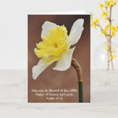 Bloemen van Faith Psalm 115:15 Hartelijk dank Kaart (Gele Bloem)