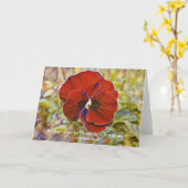 Bloemen van Faith Red Petunia Artsy Note Kaart (Gele Bloem)