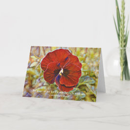 Bloemen van Faith Red Petunia Artsy Note Kaart