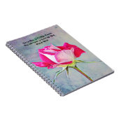 Bloemen van Faith Roos Hope Prayer Journal Notitie Notitieboek (Rechterzijde)