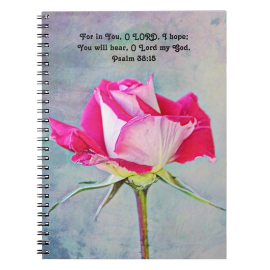 Bloemen van Faith Roos Hope Prayer Journal Notitie Notitieboek (Voorkant)
