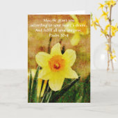 Bloemen van Faith Rustic Daffodil Birthday Kaart (Gele Bloem)