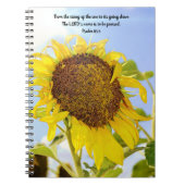 Bloemen van Faith Sun Sunflower Scripture Notitieb Notitieboek (Voorkant)