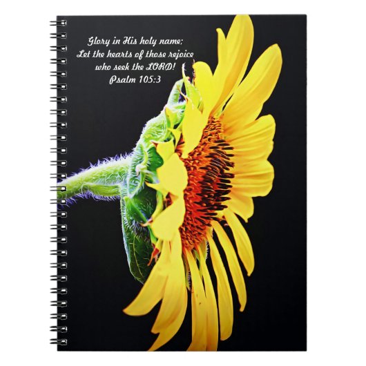Bloemen van Faith Sunflower Shining Notitieboek (Voorkant)