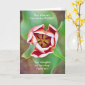 Bloemen van Faith Tulip Psalm Note Kaart (Gele Bloem)