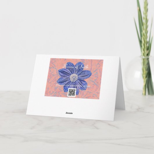 Bloemen van Faith Yellow Flower en Scriptkaart Kaart (Achterkant)