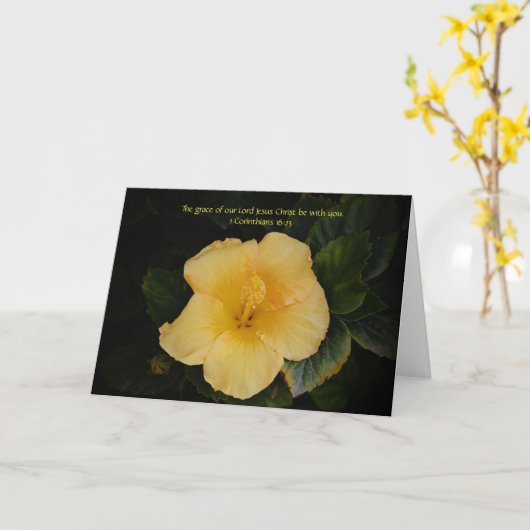 Bloemen van Faith Yellow Flower en Scriptkaart Kaart (Gele Bloem)