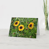 Bloemen van Faith Yellow Flowers Hartelijk dank! Kaart (Voorkant)