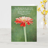 Bloemen van Faith Zinnia Enmoegement Kaart (Gele Bloem)