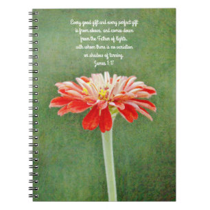 Bloemen van Faith Zinnia Gift Prayer Notitieboek