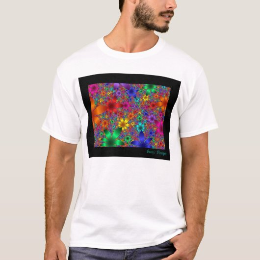 Bloemen van fractals t-shirt (Voorkant)