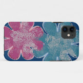 Bloemen van glas (roze/blauwgroen/marine) Case-Mate iPhone case (Achterkant (horizontaal))