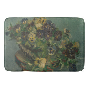 bloemen van Gogh - mandje van Pansies Badmat