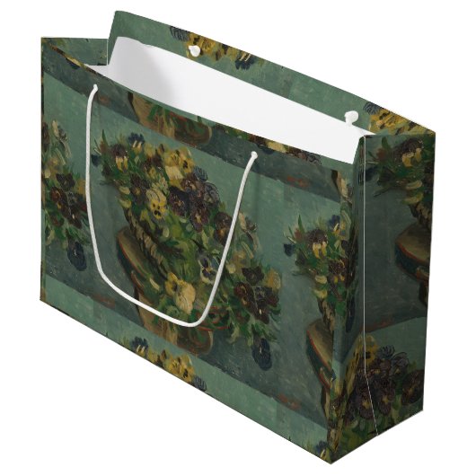  bloemen van Gogh - mandje van Pansies Groot Cadeauzakje (Voorkant Gekanteld)