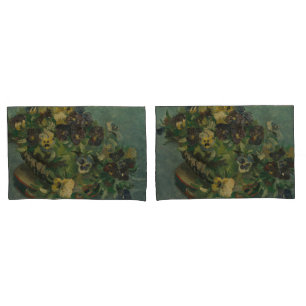 bloemen van Gogh - mandje van Pansies Kussensloop