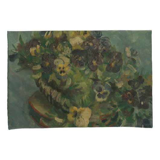  bloemen van Gogh - mandje van Pansies Kussensloop (Voorkant-Rechts)