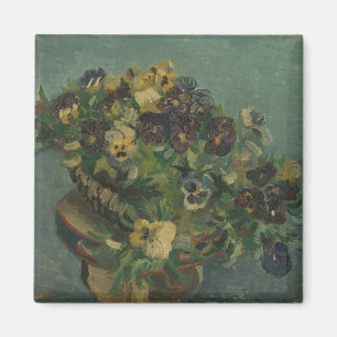 bloemen van Gogh - mandje van Pansies Magneet