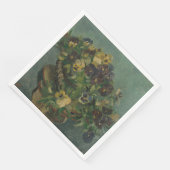 bloemen van Gogh - mandje van Pansies Servet (Hoek)