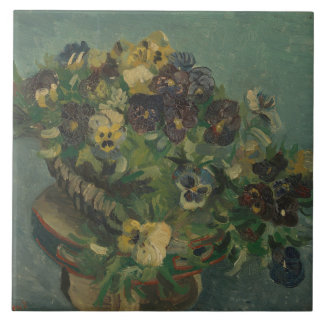  bloemen van Gogh - mandje van Pansies Tegeltje