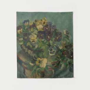 bloemen van Gogh - mandje van Pansies Wandkleed
