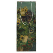  bloemen van Gogh - mandje van Pansies Wijn Cadeautas (Achterkant)