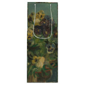  bloemen van Gogh - mandje van Pansies Wijn Cadeautas (Voorkant)