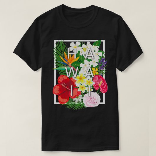 Bloemen van Hawaï Word Art Hawaiian Pride T-shirt (Design voorkant)