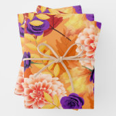 Bloemen van Herfst, herfstbloemen Inpakpapier Vel (In situ)