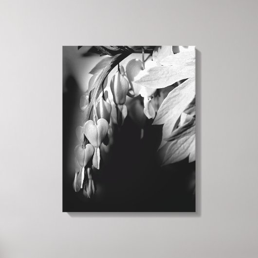 Bloemen van het bloeden, zwart en wit canvas afdruk (Voorkant)