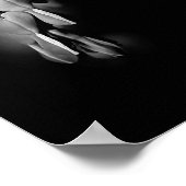 Bloemen van het bloeden, zwart en wit poster (Hoek)