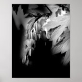 Bloemen van het bloeden, zwart en wit poster (Voorkant)